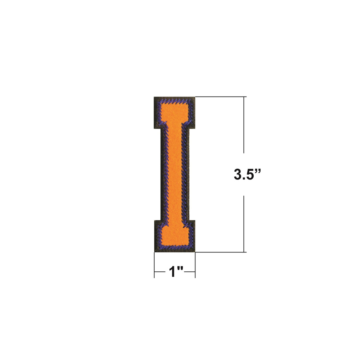 AE01-Model Wear A to Z Black & Orange EMBROIDERY LETTERS