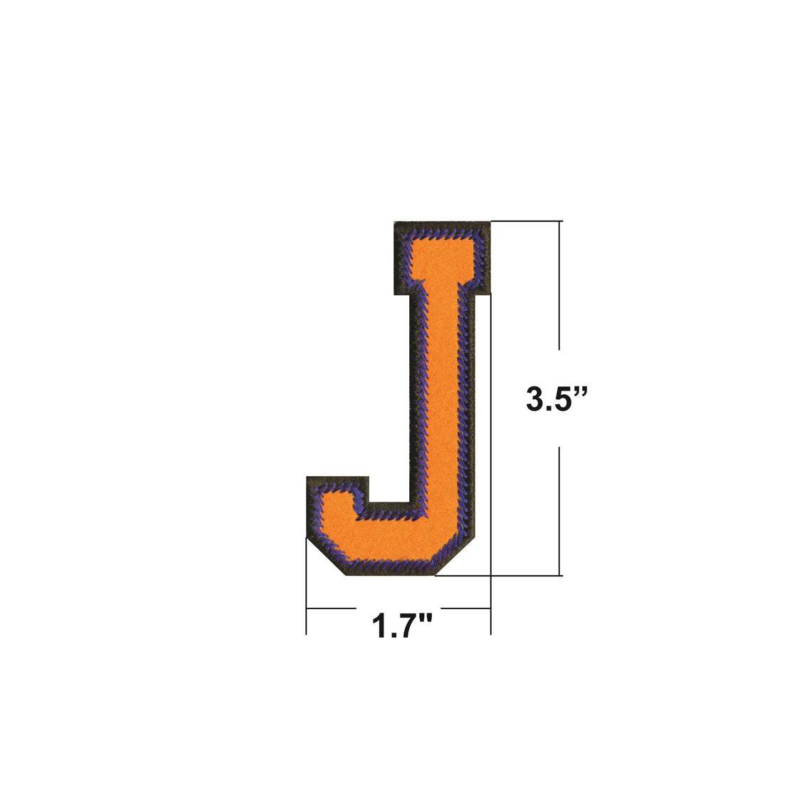 AE01-Model Wear A to Z Black & Orange EMBROIDERY LETTERS