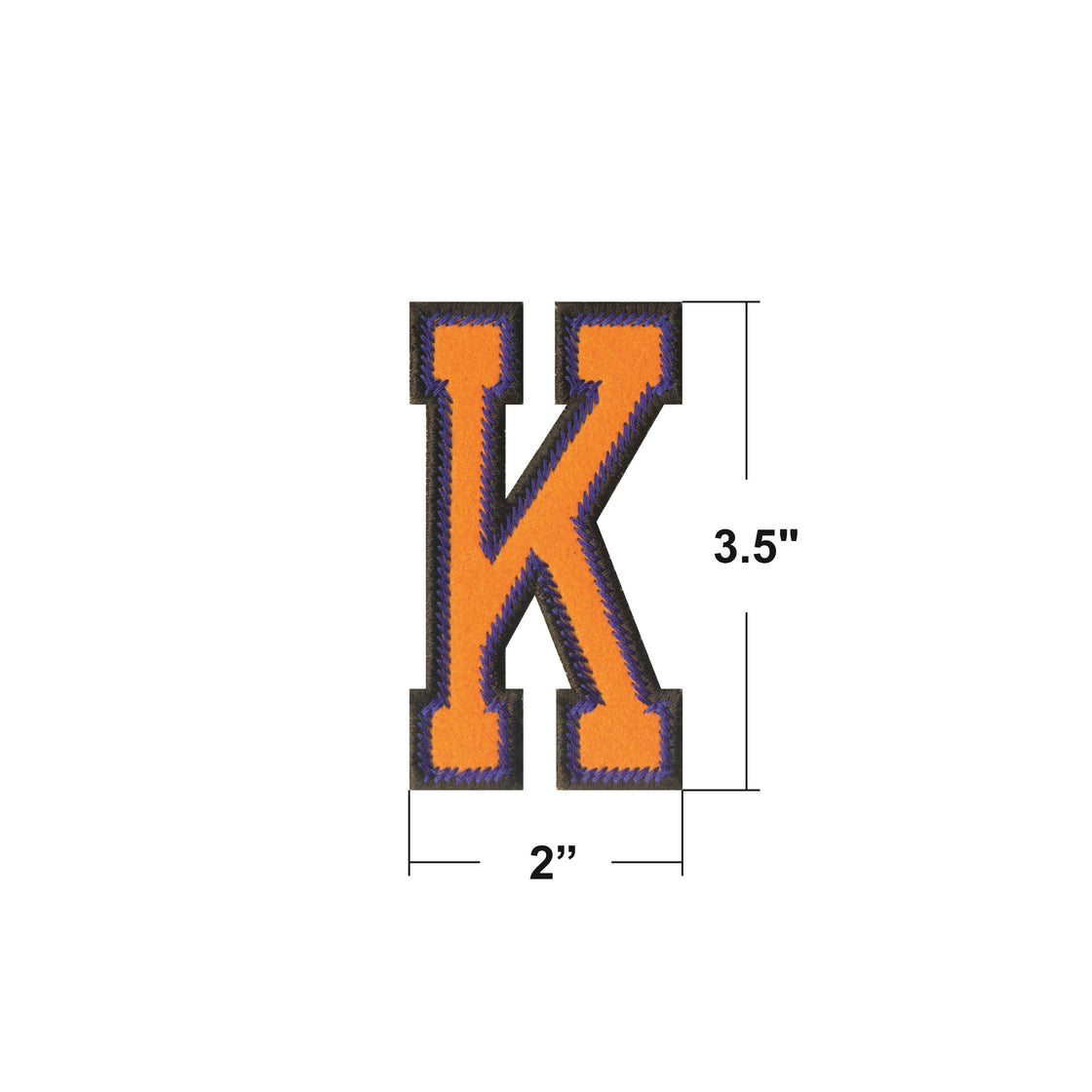AE01-Model Wear A to Z Black & Orange EMBROIDERY LETTERS