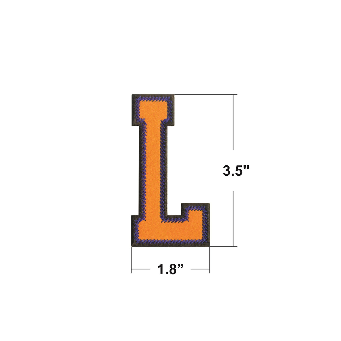 AE01-Model Wear A to Z Black & Orange EMBROIDERY LETTERS