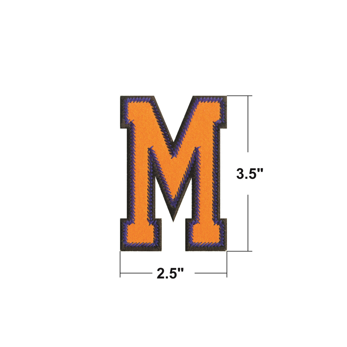 AE01-Model Wear A to Z Black & Orange EMBROIDERY LETTERS