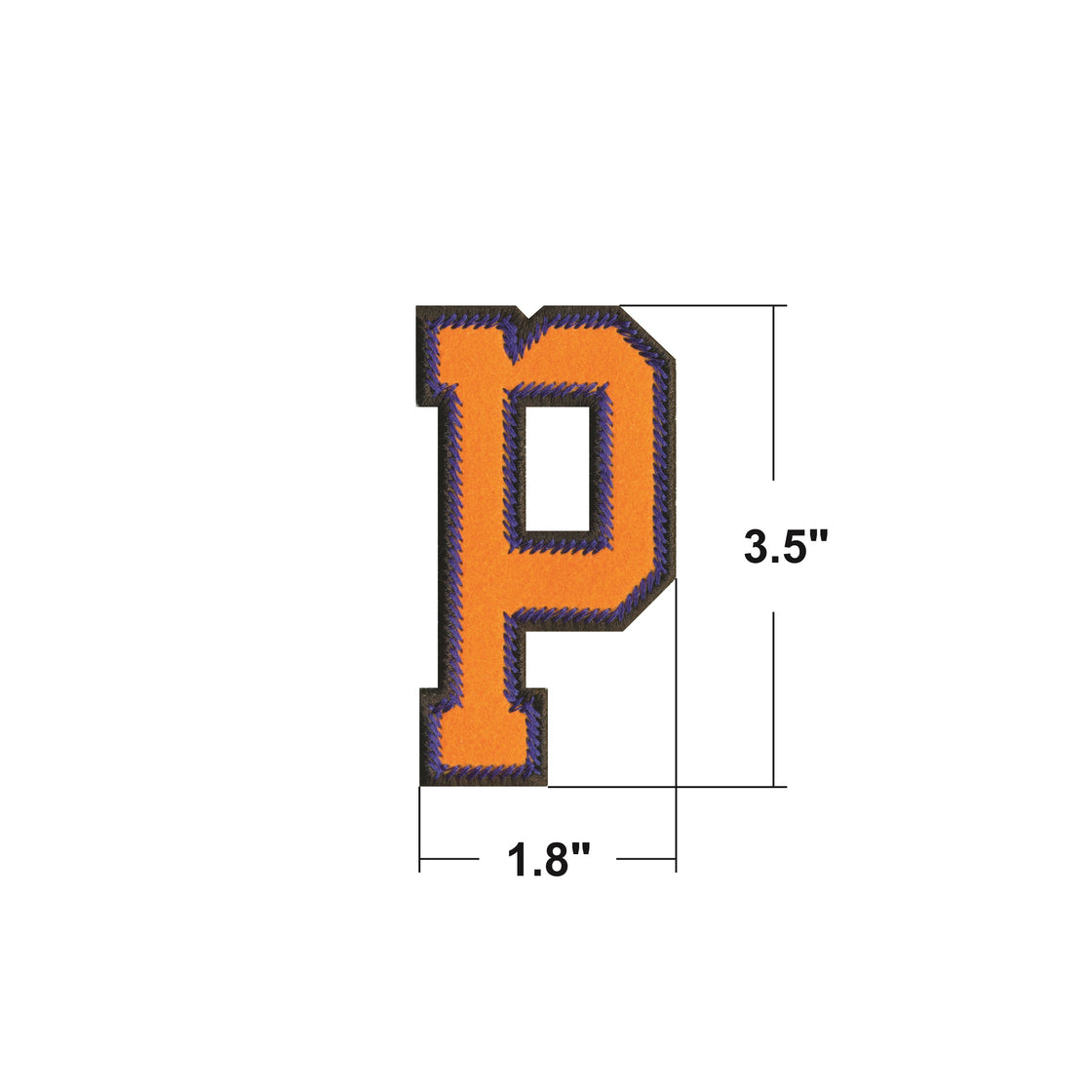AE01-Model Wear A to Z Black & Orange EMBROIDERY LETTERS