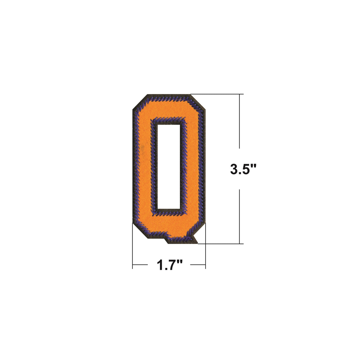 AE01-Model Wear A to Z Black & Orange EMBROIDERY LETTERS