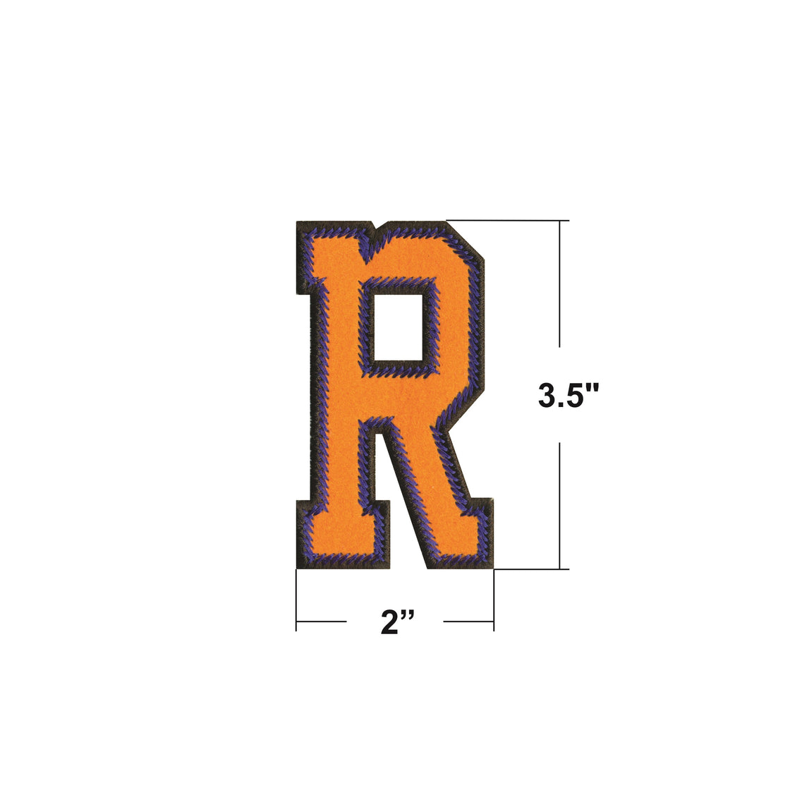 AE01-Model Wear A to Z Black & Orange EMBROIDERY LETTERS