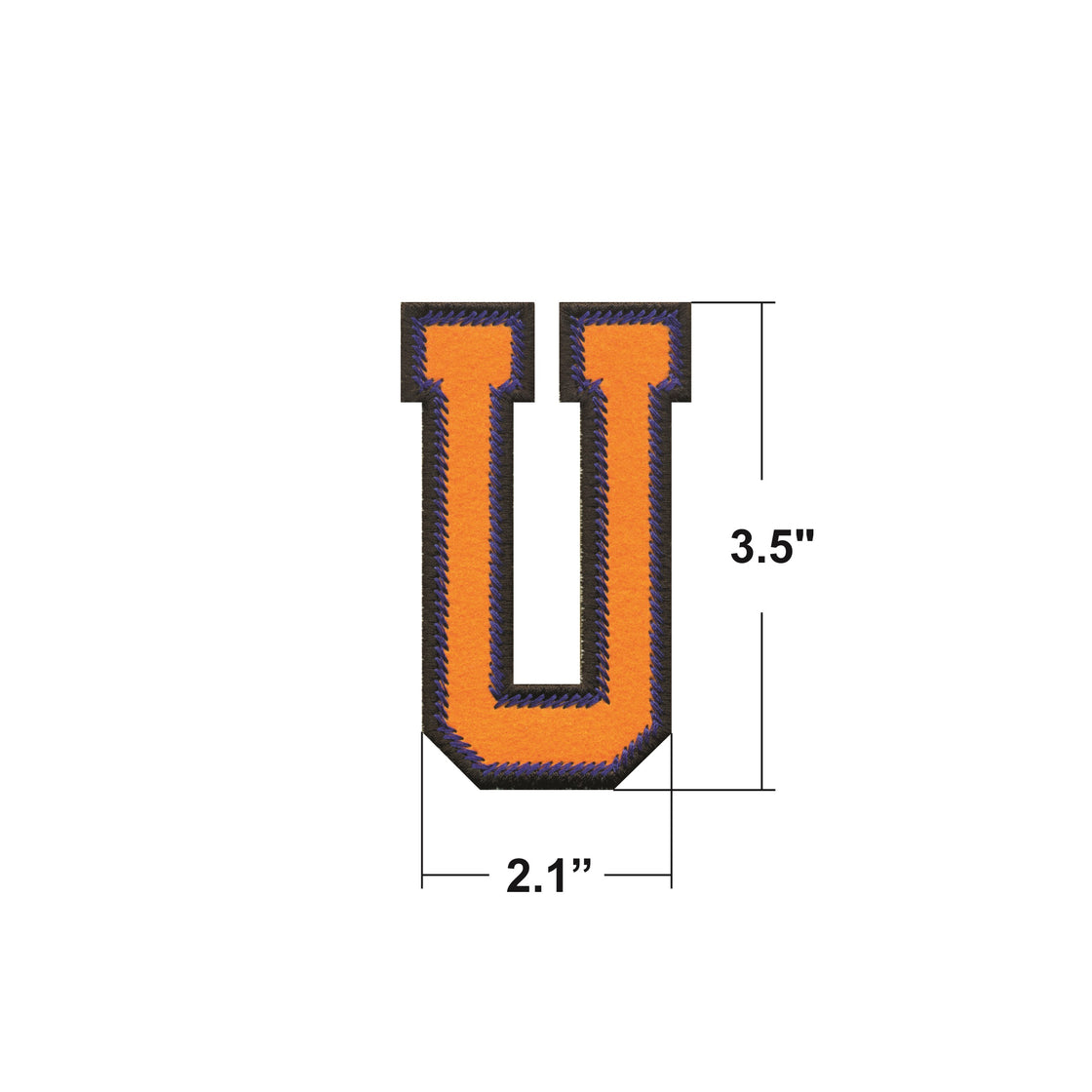 AE01-Model Wear A to Z Black & Orange EMBROIDERY LETTERS