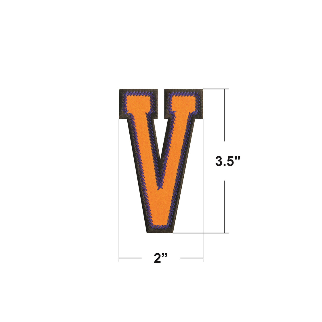 AE01-Model Wear A to Z Black & Orange EMBROIDERY LETTERS