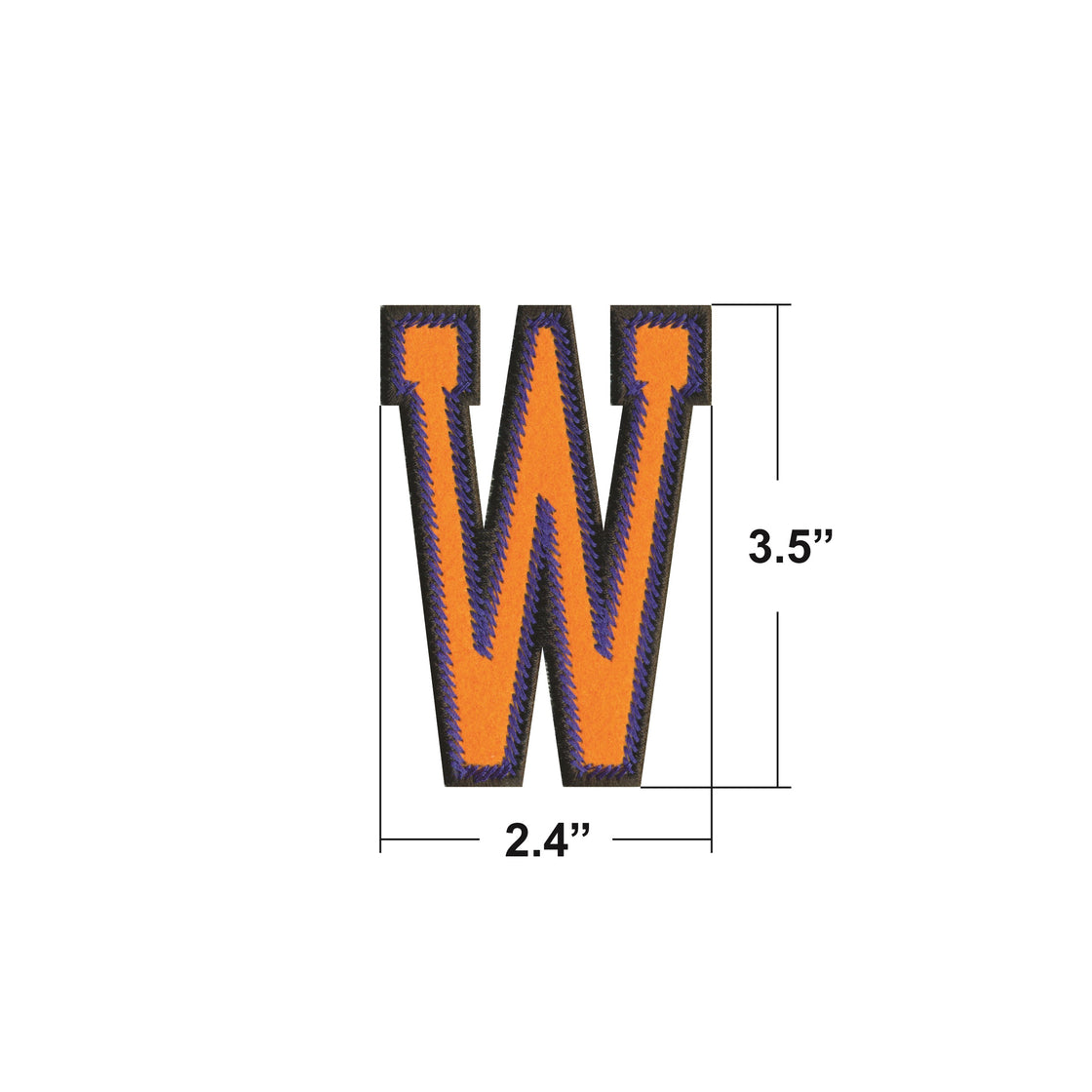 AE01-Model Wear A to Z Black & Orange EMBROIDERY LETTERS