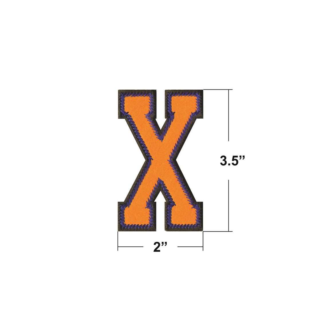 AE01-Model Wear A to Z Black & Orange EMBROIDERY LETTERS