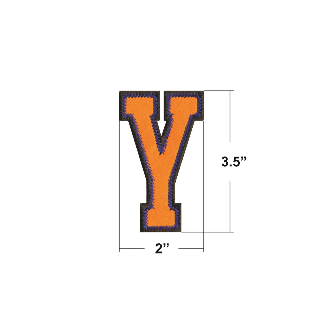 AE01-Model Wear A to Z Black & Orange EMBROIDERY LETTERS