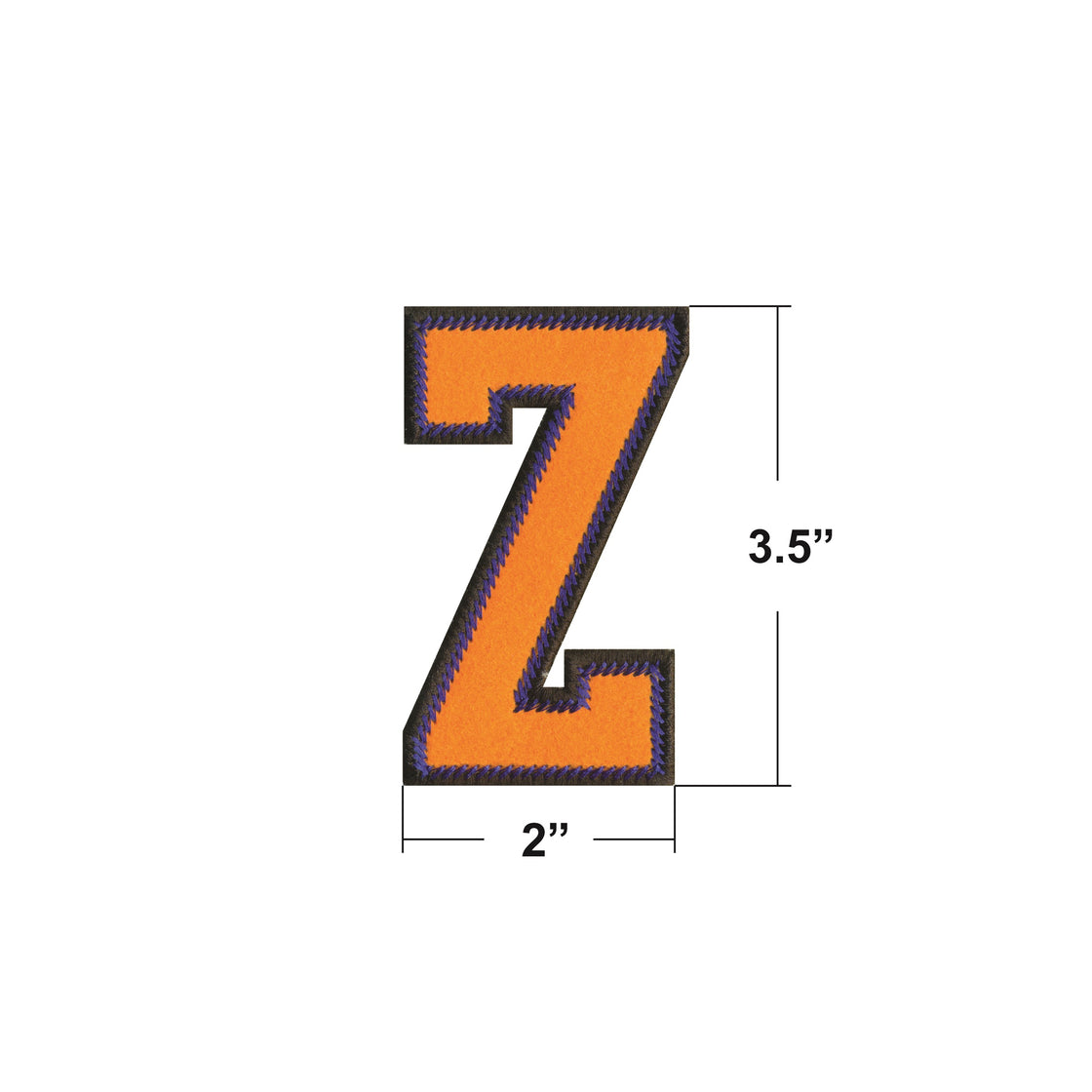 AE01-Model Wear A to Z Black & Orange EMBROIDERY LETTERS