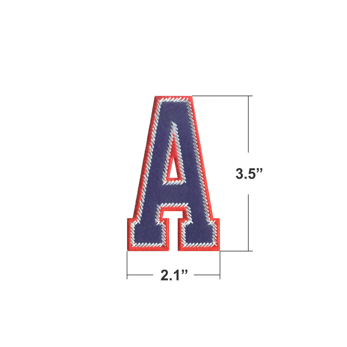 AE01-Model Wear A to Z Red & Navy EMBROIDERY LETTERS