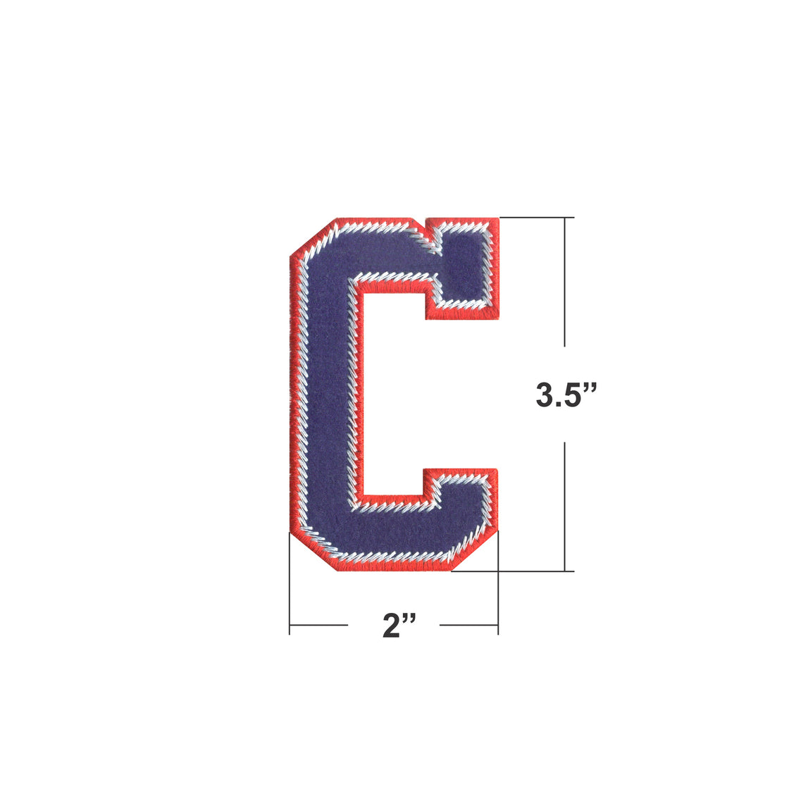 AE01-Model Wear A to Z Red & Navy EMBROIDERY LETTERS