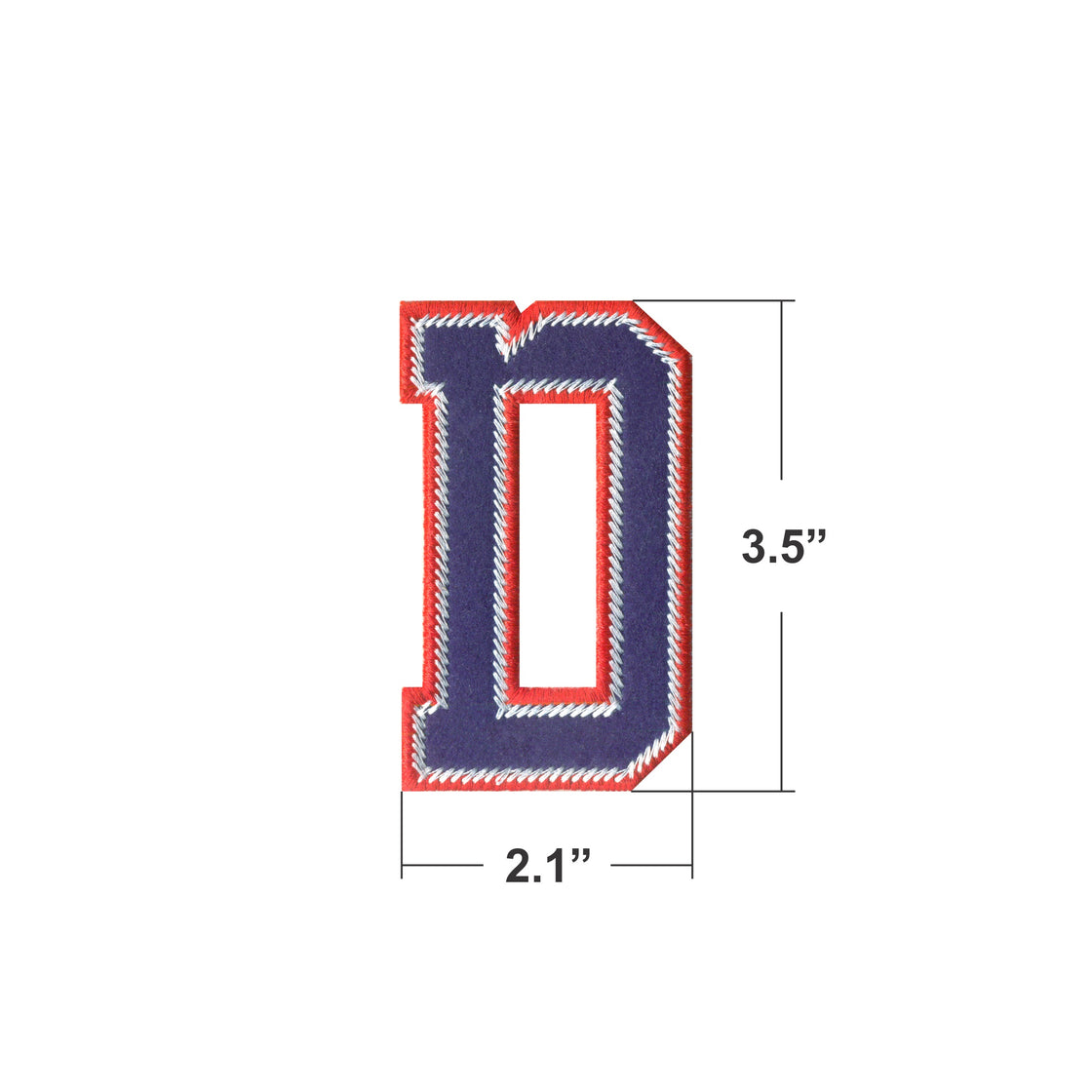 AE01-Model Wear A to Z Red & Navy EMBROIDERY LETTERS