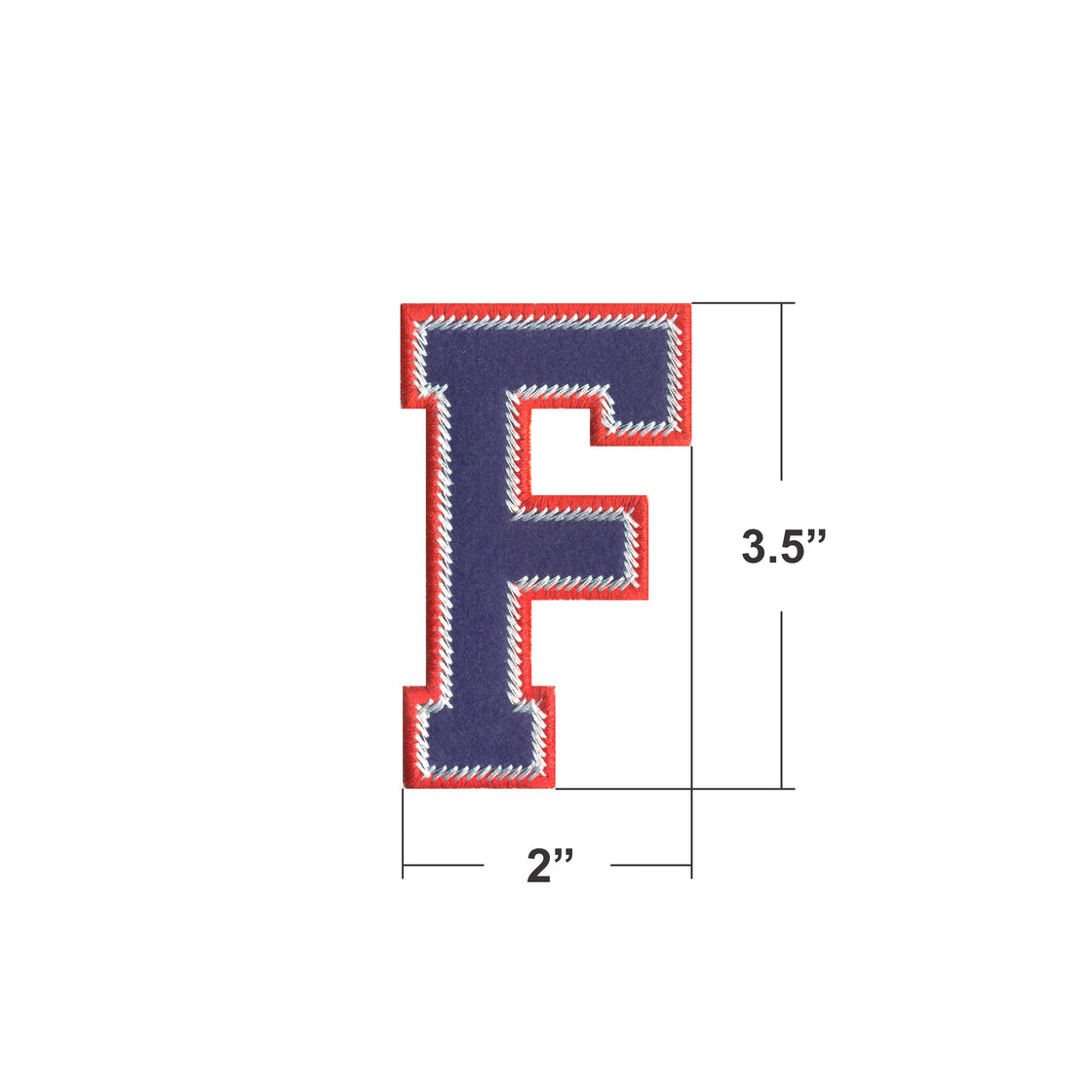 AE01-Model Wear A to Z Red & Navy EMBROIDERY LETTERS