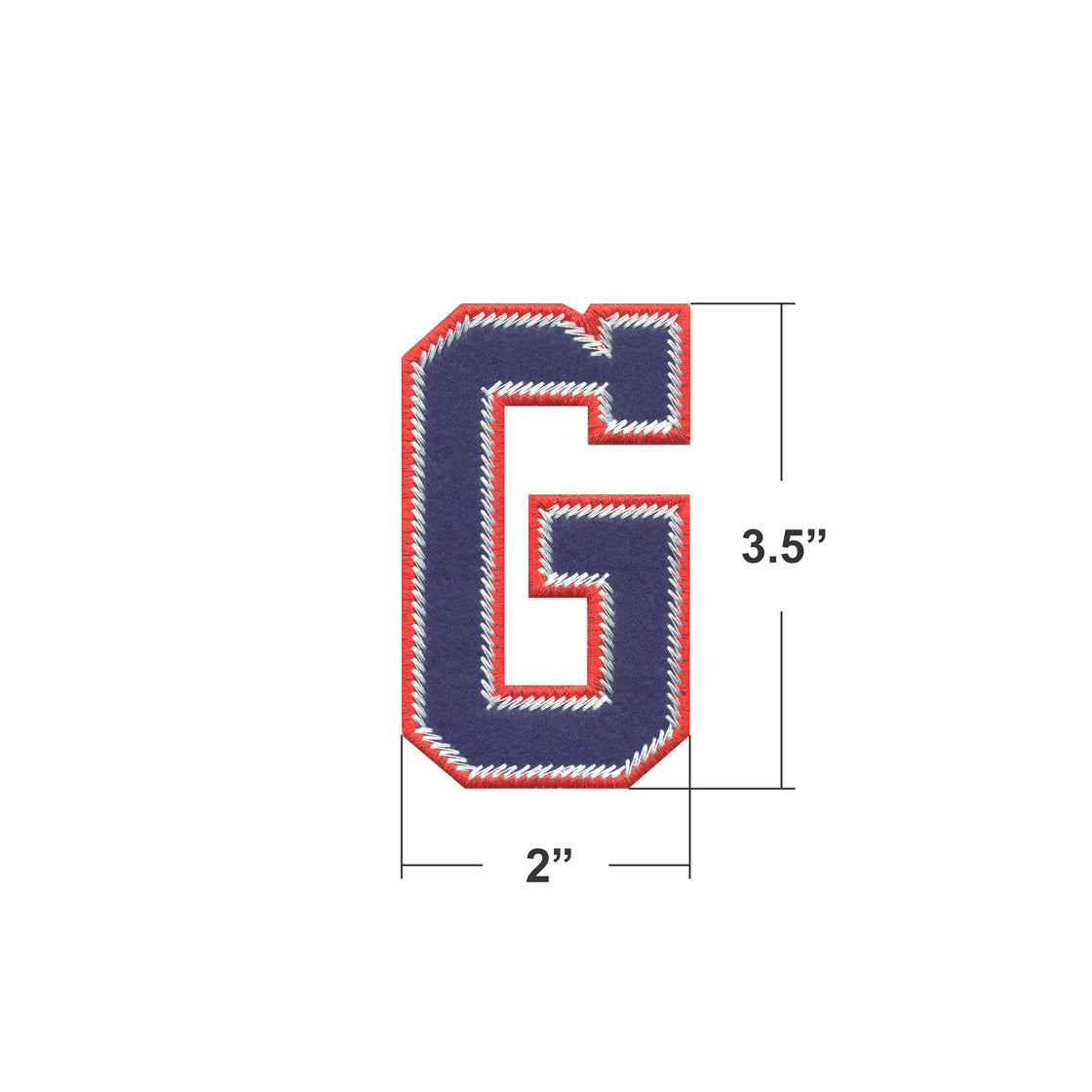 AE01-Model Wear A to Z Red & Navy EMBROIDERY LETTERS