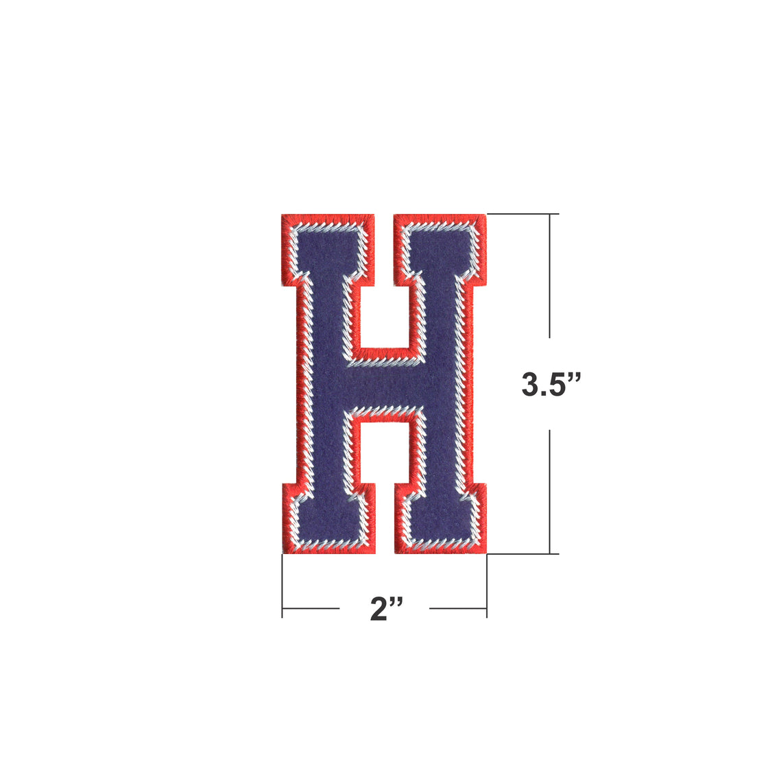 AE01-Model Wear A to Z Red & Navy EMBROIDERY LETTERS