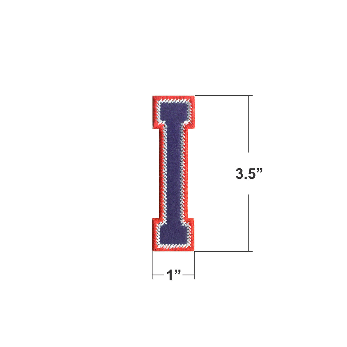 AE01-Model Wear A to Z Red & Navy EMBROIDERY LETTERS