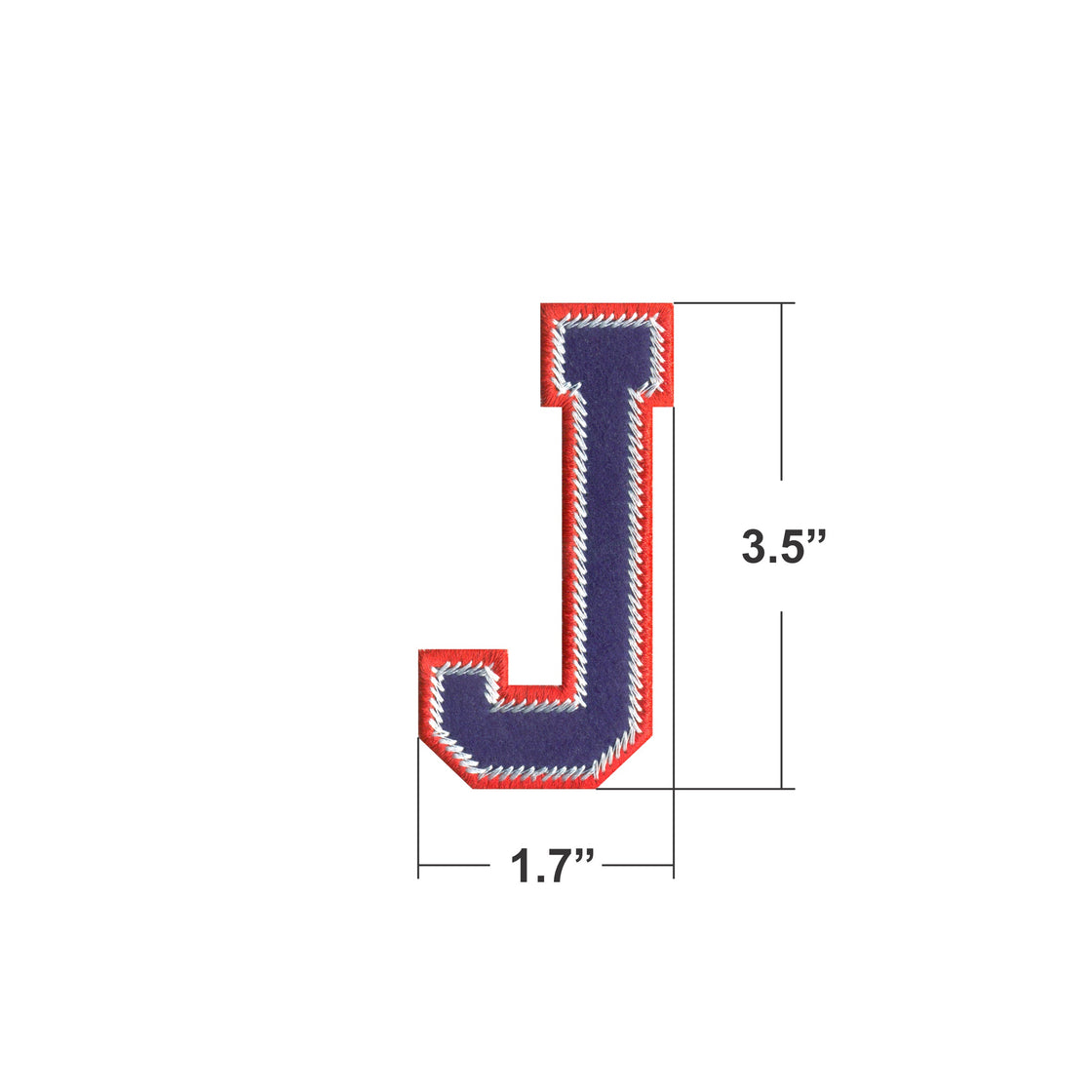 AE01-Model Wear A to Z Red & Navy EMBROIDERY LETTERS
