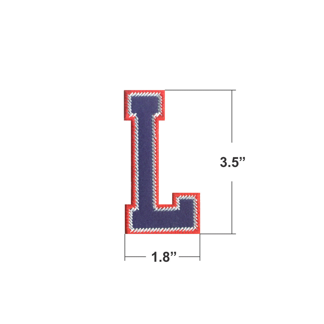 AE01-Model Wear A to Z Red & Navy EMBROIDERY LETTERS