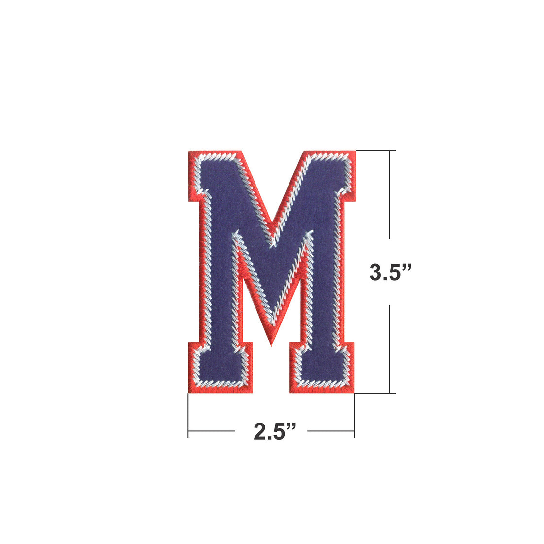 AE01-Model Wear A to Z Red & Navy EMBROIDERY LETTERS