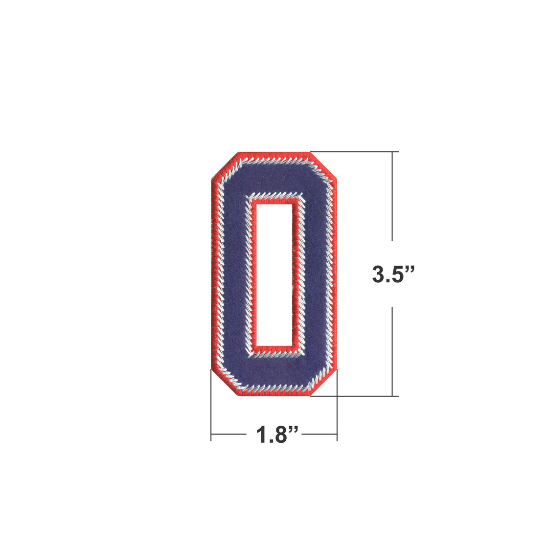 AE01-Model Wear A to Z Red & Navy EMBROIDERY LETTERS