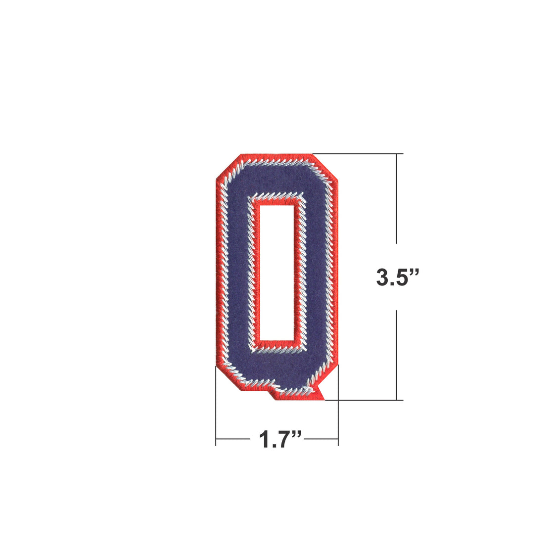 AE01-Model Wear A to Z Red & Navy EMBROIDERY LETTERS