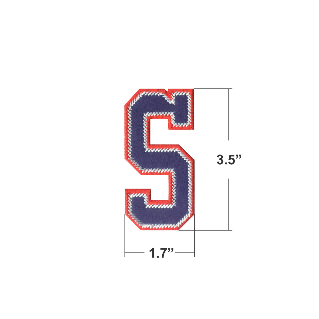 AE01-Model Wear A to Z Red & Navy EMBROIDERY LETTERS