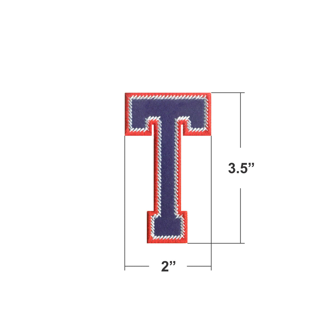 AE01-Model Wear A to Z Red & Navy EMBROIDERY LETTERS