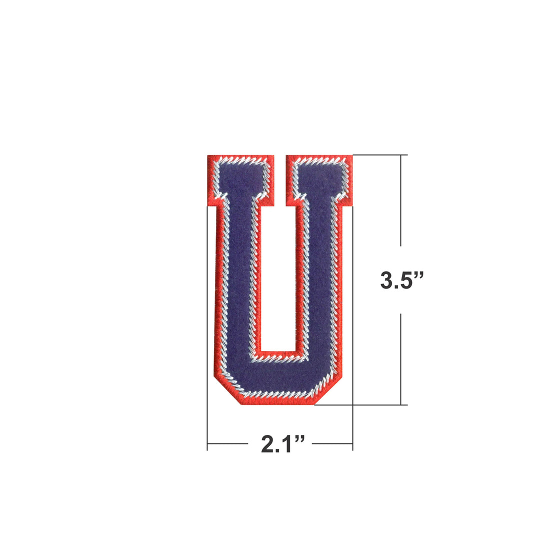 AE01-Model Wear A to Z Red & Navy EMBROIDERY LETTERS