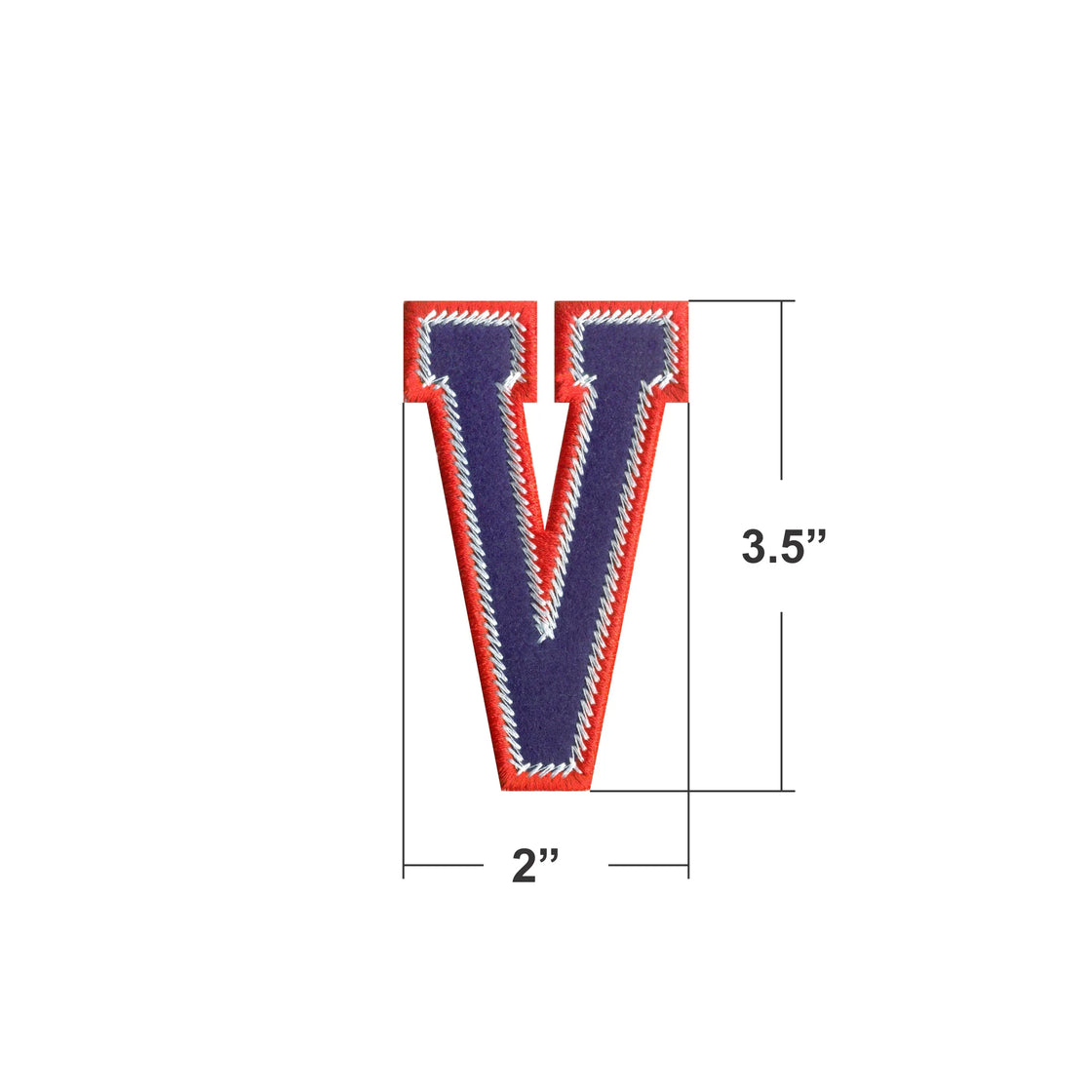 AE01-Model Wear A to Z Red & Navy EMBROIDERY LETTERS