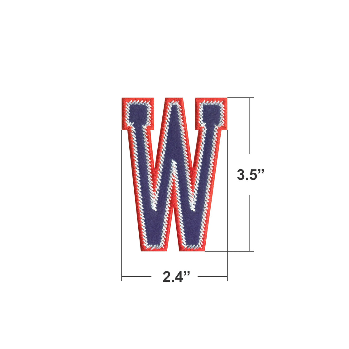 AE01-Model Wear A to Z Red & Navy EMBROIDERY LETTERS