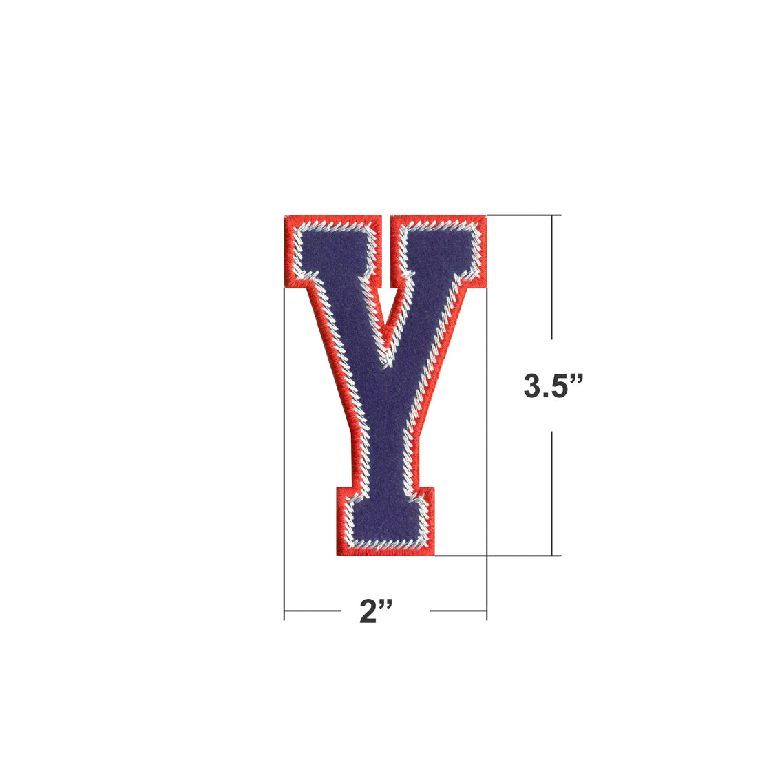 AE01-Model Wear A to Z Red & Navy EMBROIDERY LETTERS