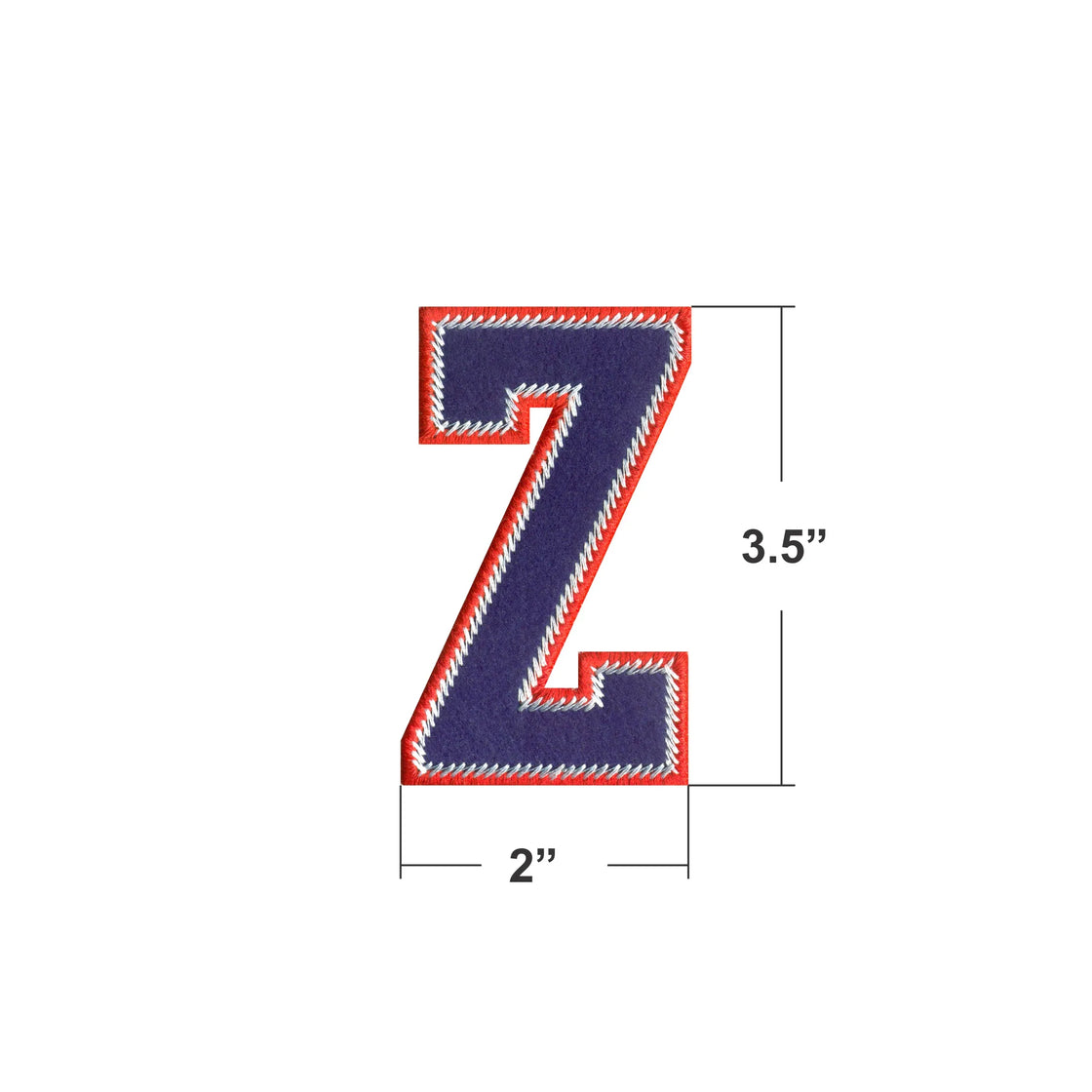 AE01-Model Wear A to Z Red & Navy EMBROIDERY LETTERS
