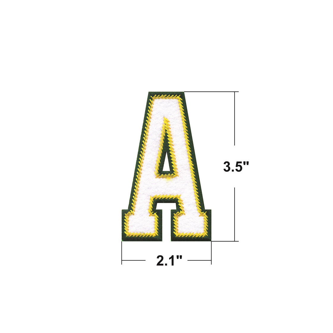 AE01- Model wear  A to Z Green & White EMBROIDERY LETTERS