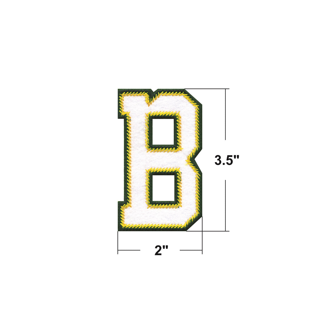 AE01- Model wear  A to Z Green & White EMBROIDERY LETTERS