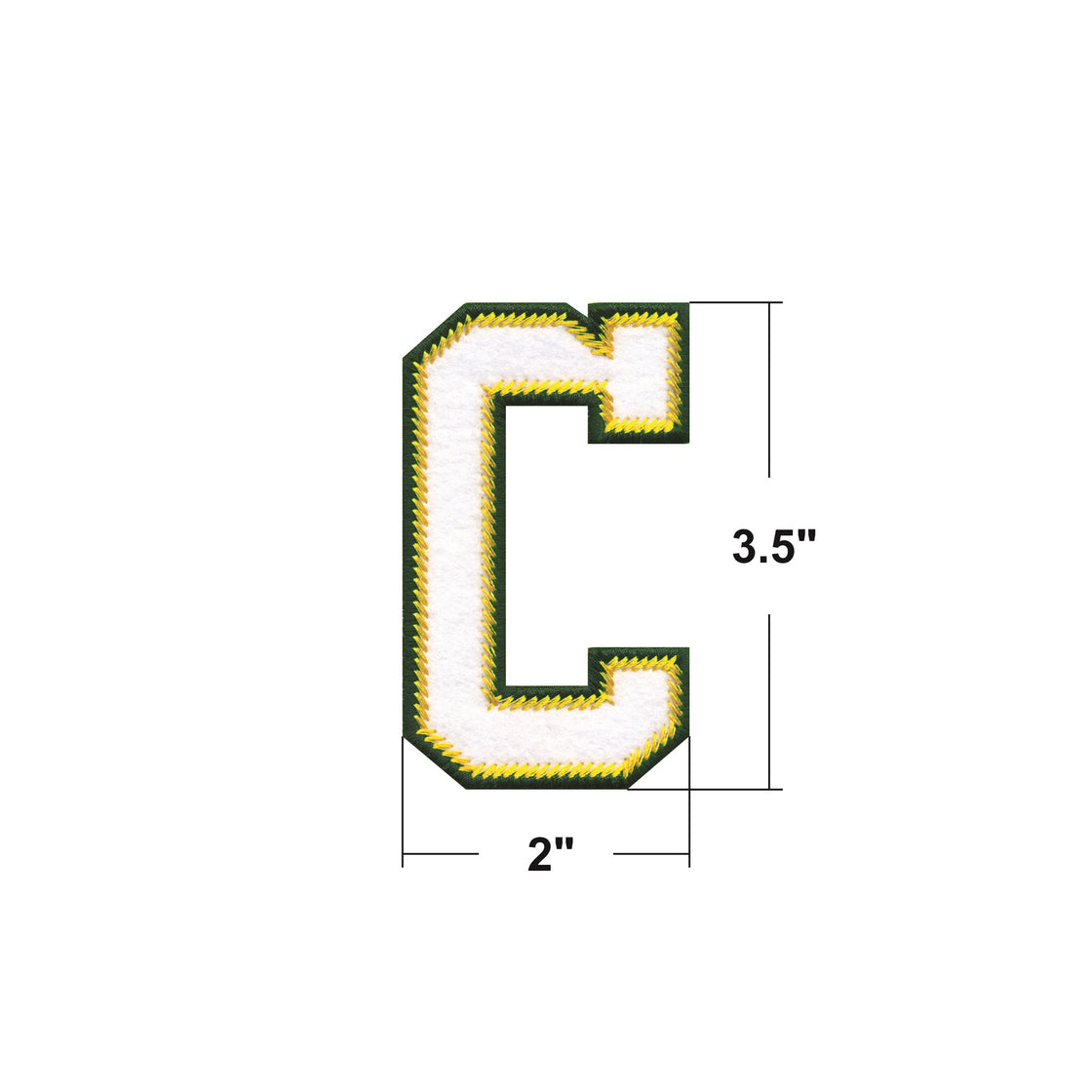 AE01- Model wear  A to Z Green & White EMBROIDERY LETTERS