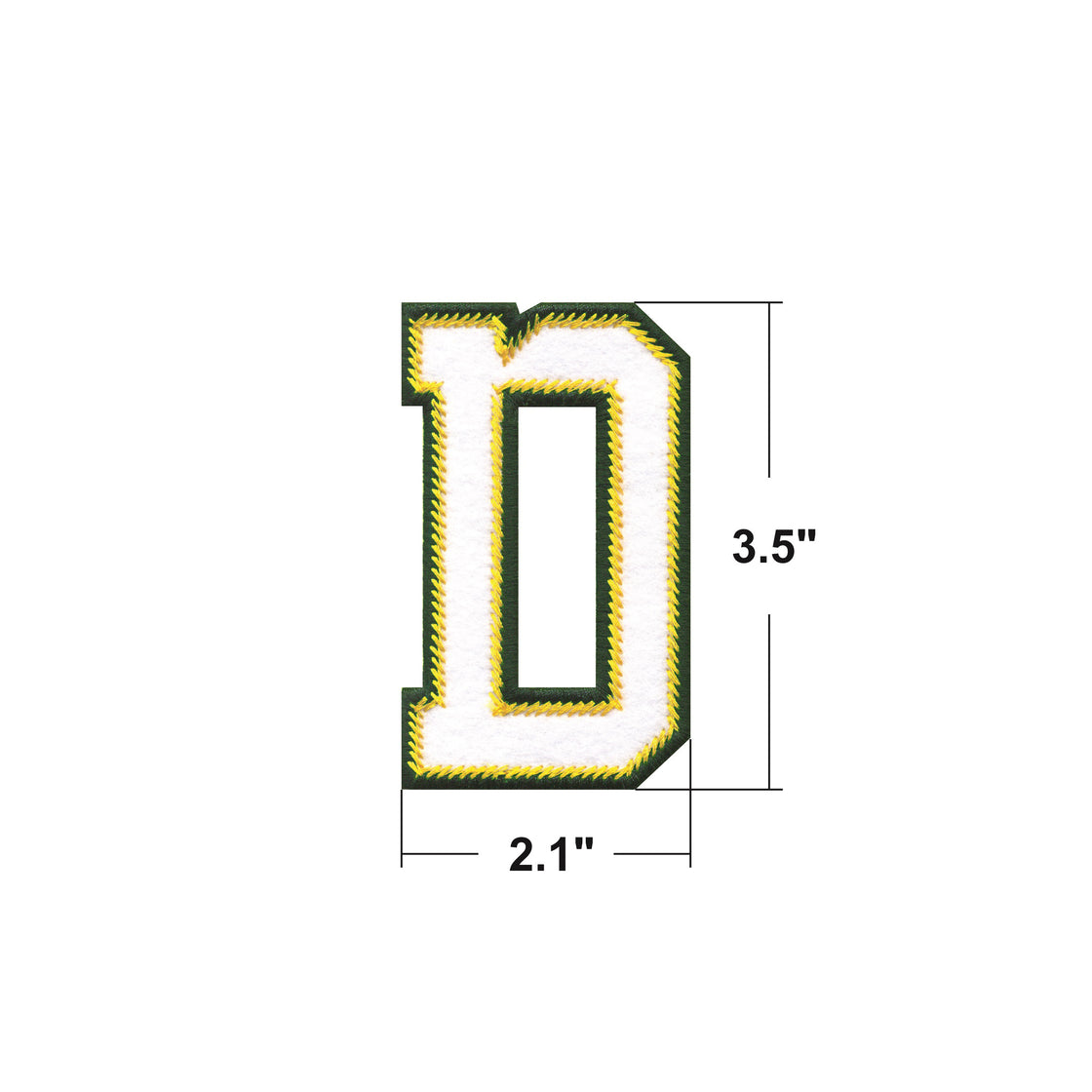 AE01- Model wear  A to Z Green & White EMBROIDERY LETTERS