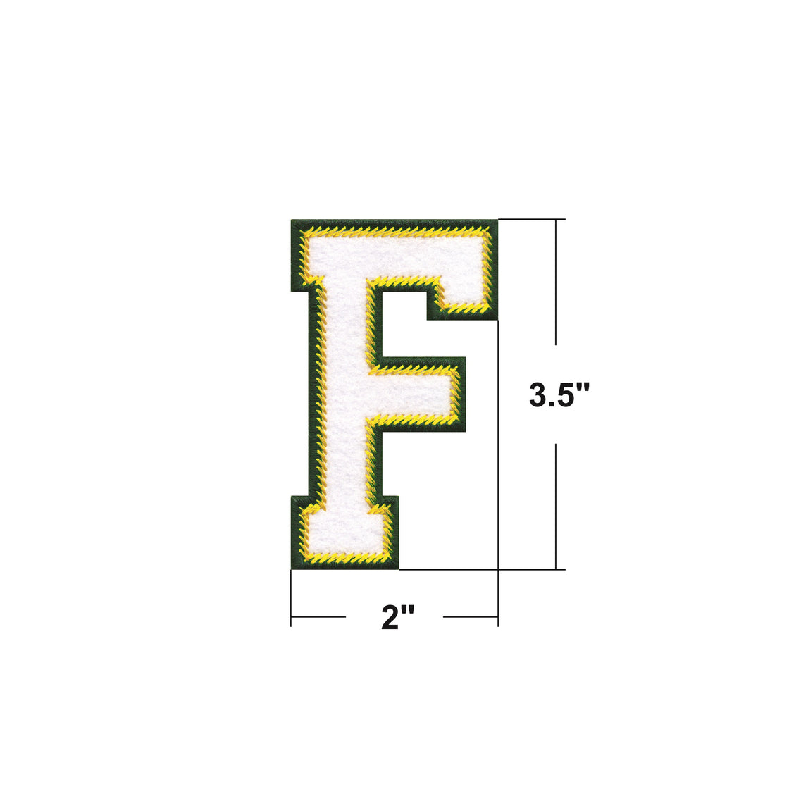 AE01- Model wear  A to Z Green & White EMBROIDERY LETTERS