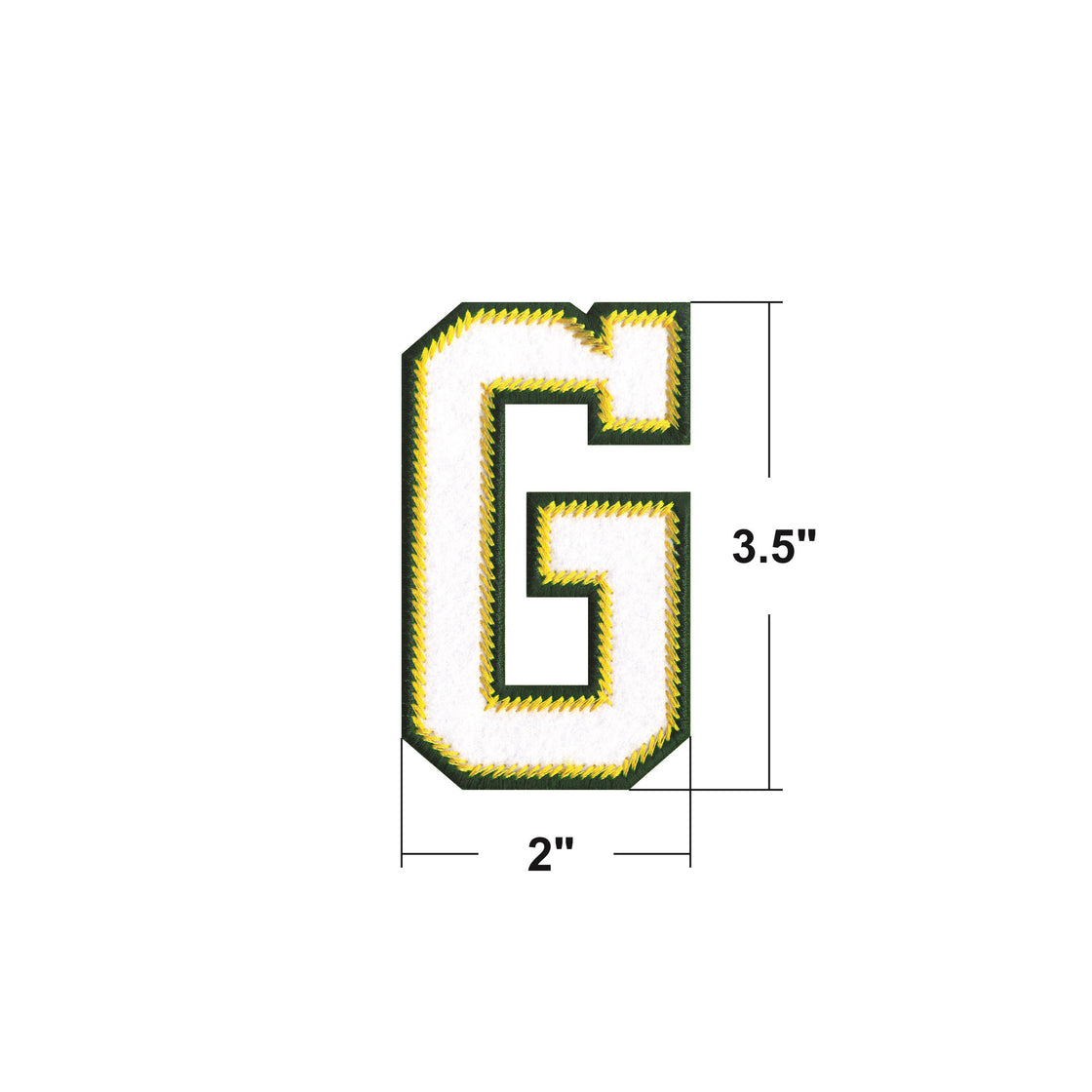 AE01- Model wear  A to Z Green & White EMBROIDERY LETTERS
