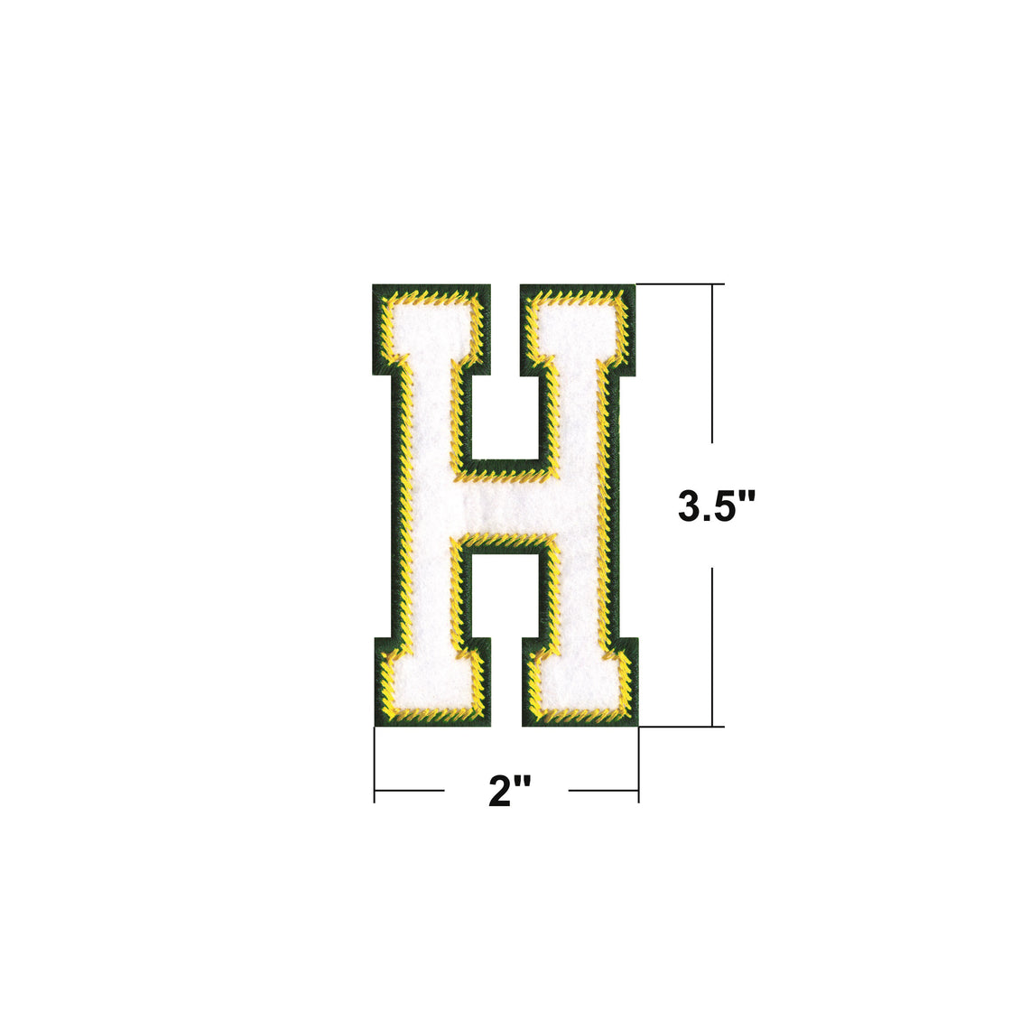 AE01- Model wear  A to Z Green & White EMBROIDERY LETTERS