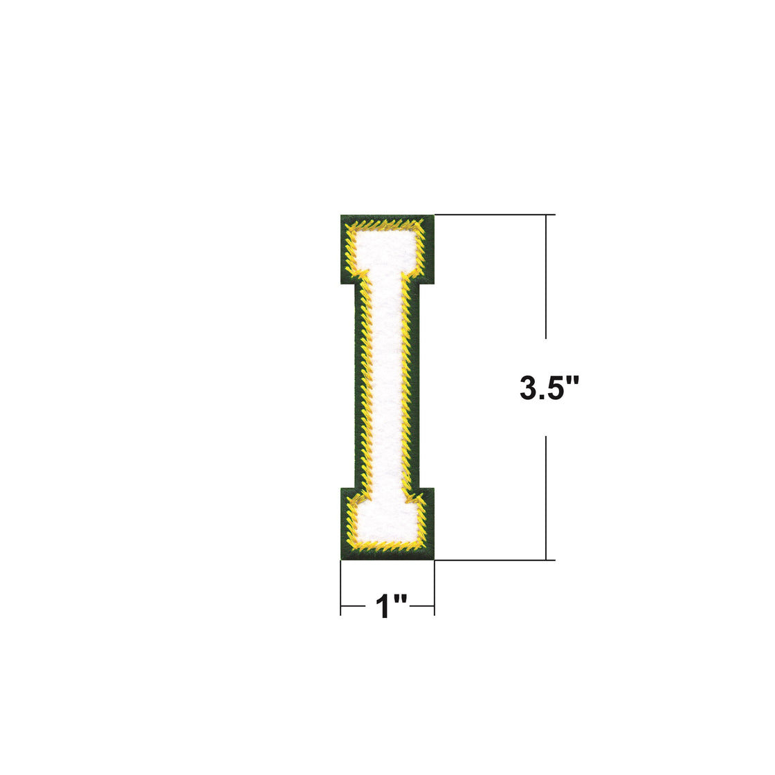 AE01- Model wear  A to Z Green & White EMBROIDERY LETTERS