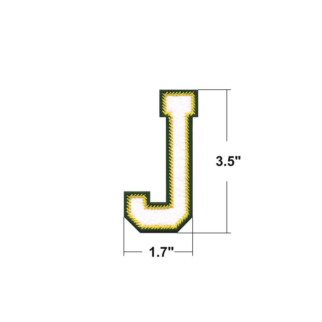 AE01- Model wear  A to Z Green & White EMBROIDERY LETTERS
