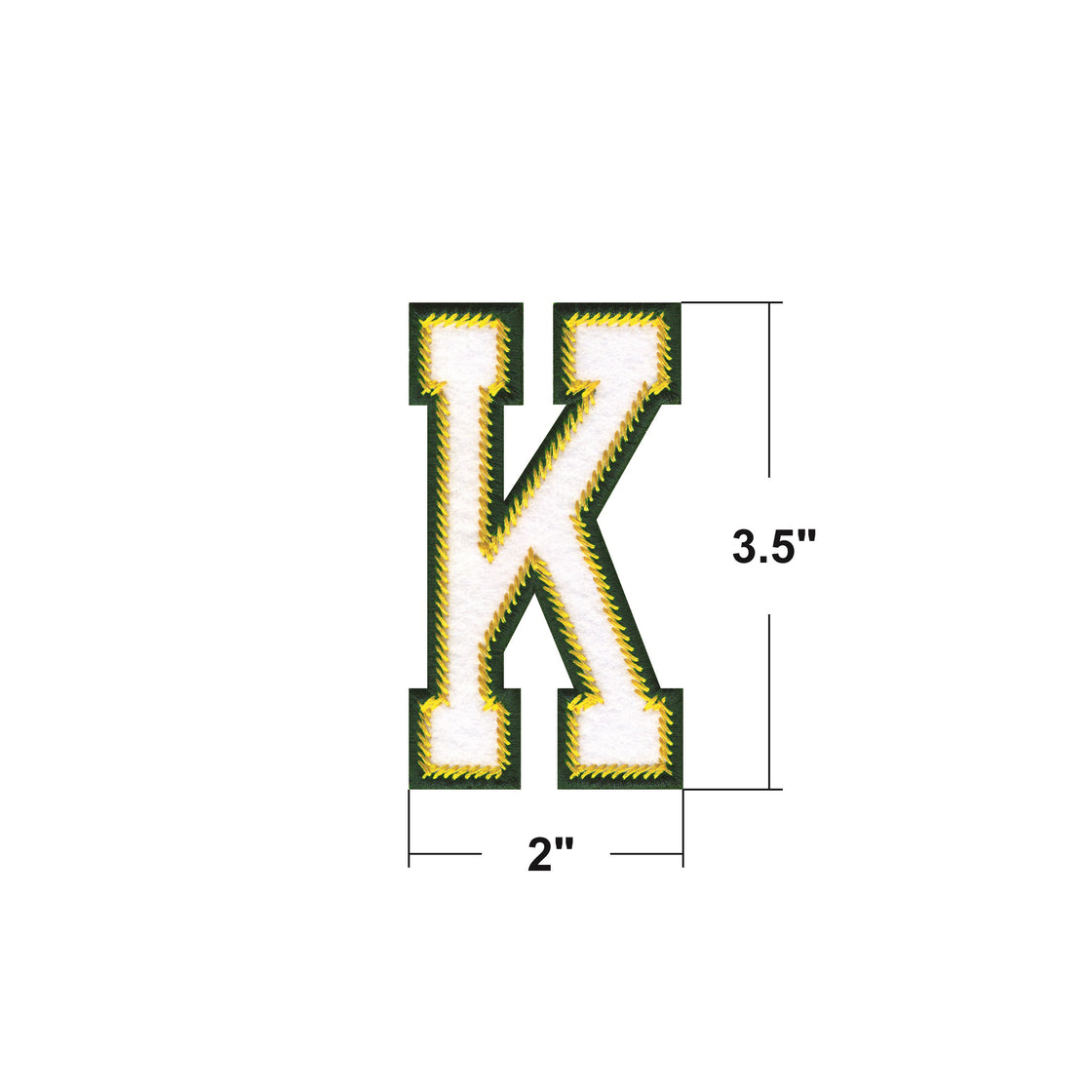 AE01- Model wear  A to Z Green & White EMBROIDERY LETTERS