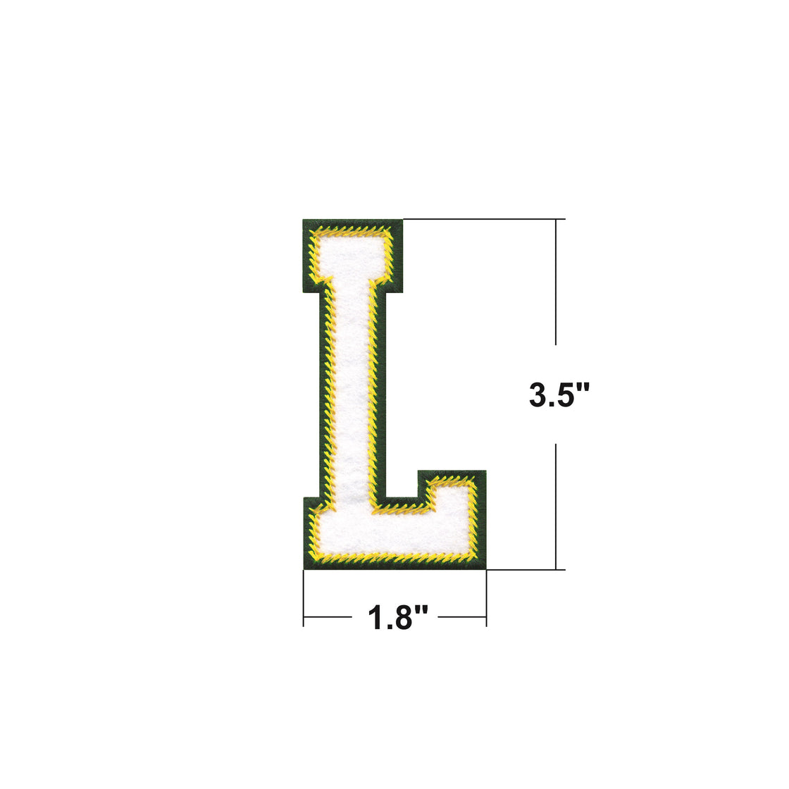 AE01- Model wear  A to Z Green & White EMBROIDERY LETTERS