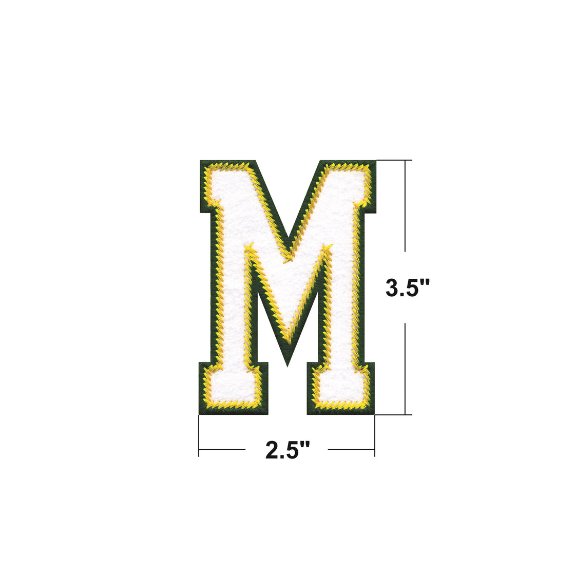 AE01- Model wear  A to Z Green & White EMBROIDERY LETTERS