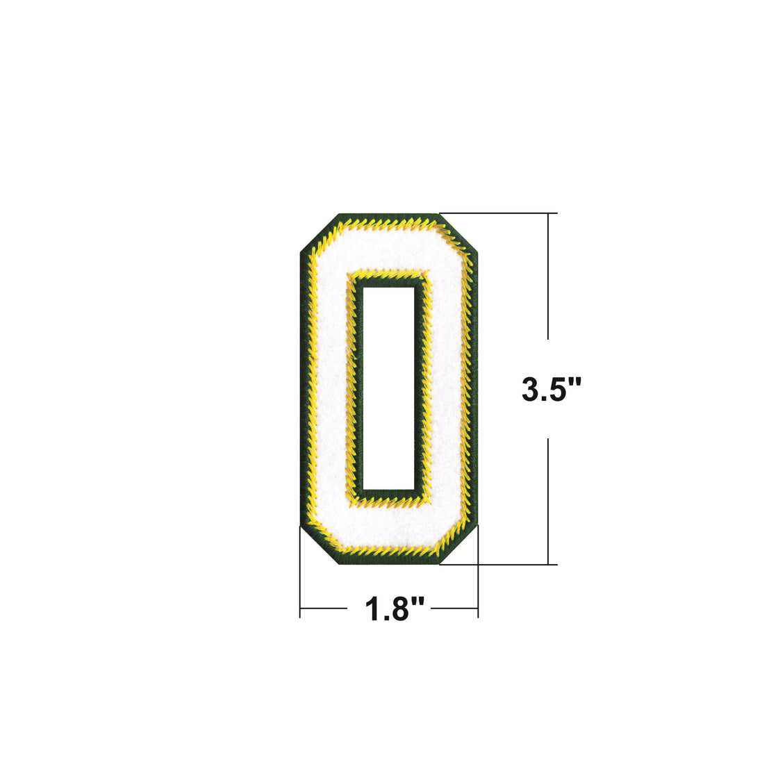 AE01- Model wear  A to Z Green & White EMBROIDERY LETTERS