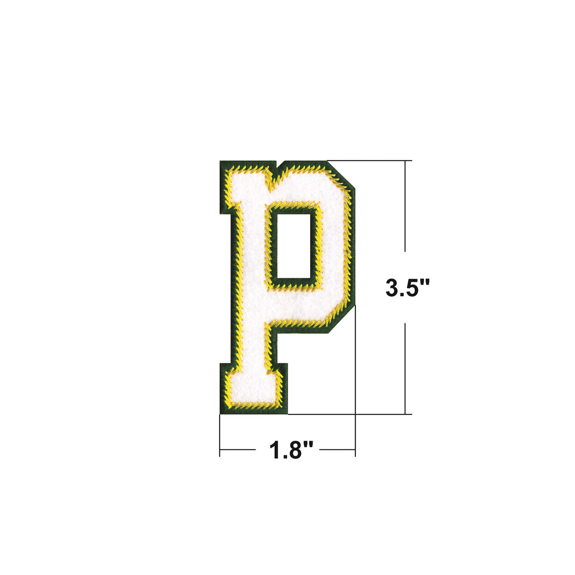 AE01- Model wear  A to Z Green & White EMBROIDERY LETTERS