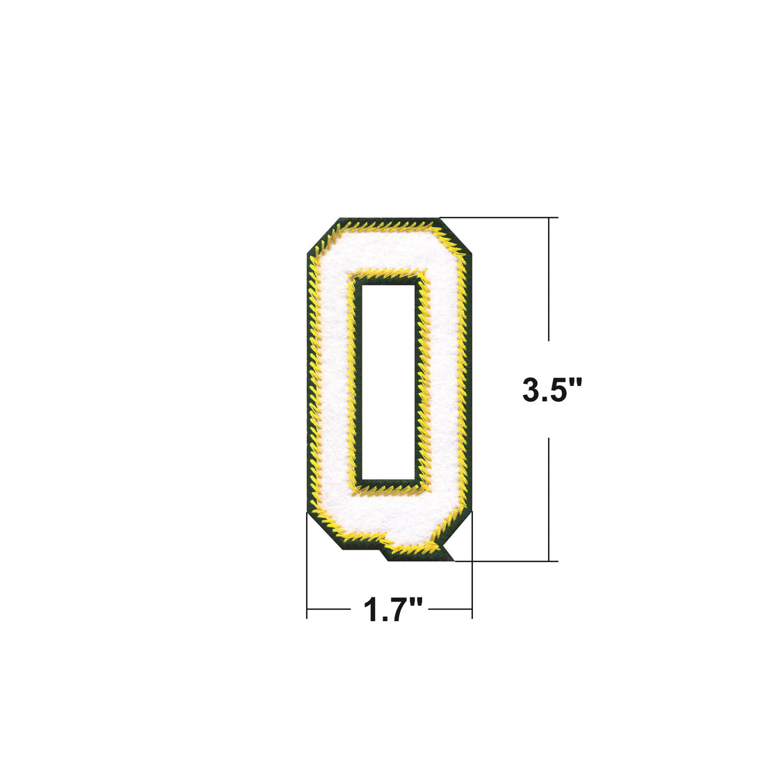 AE01- Model wear  A to Z Green & White EMBROIDERY LETTERS