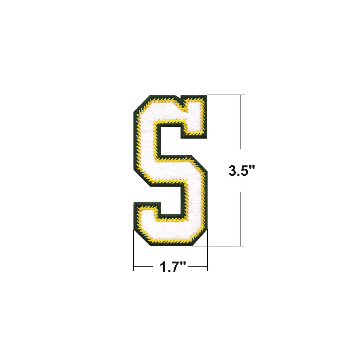 AE01- Model wear  A to Z Green & White EMBROIDERY LETTERS