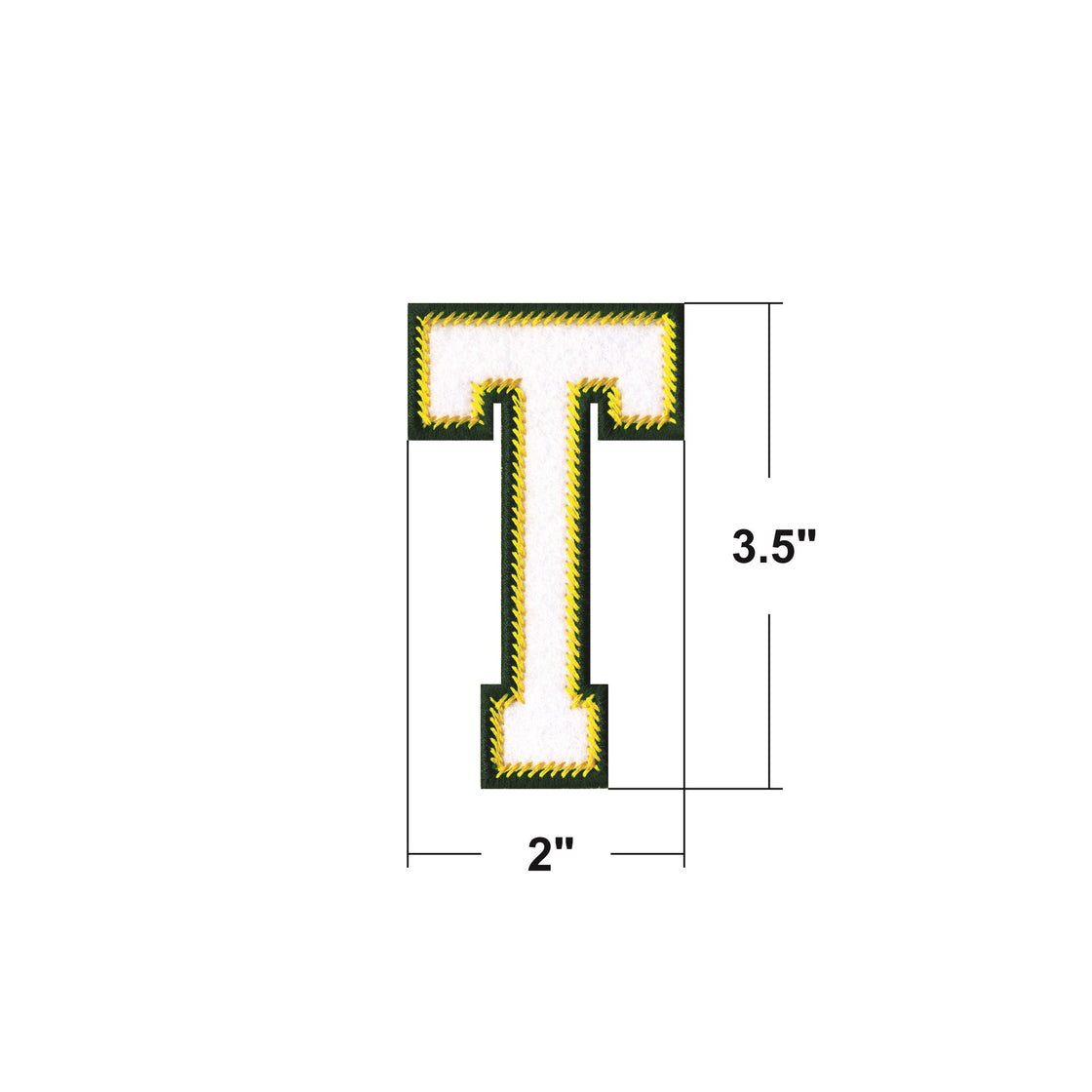 AE01- Model wear  A to Z Green & White EMBROIDERY LETTERS